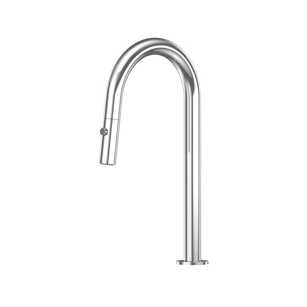 Leggero Pull Out Spray Sink 200 Curved Spout Lead Free - Chrome