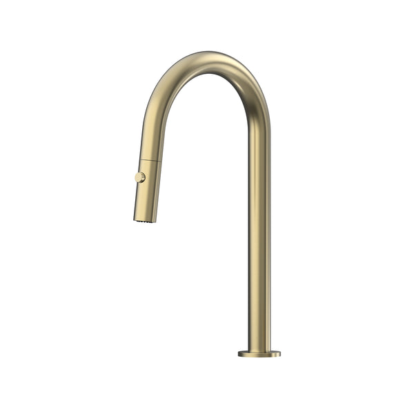 Leggero Pull Out Spray Sink 200 Curved Spout Lead Free - Brushed Gold [PVD]