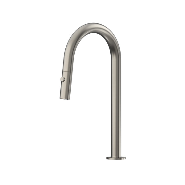 Leggero Pull Out Spray Sink 200 Curved Spout Lead Free - Brushed Nickel [PVD]