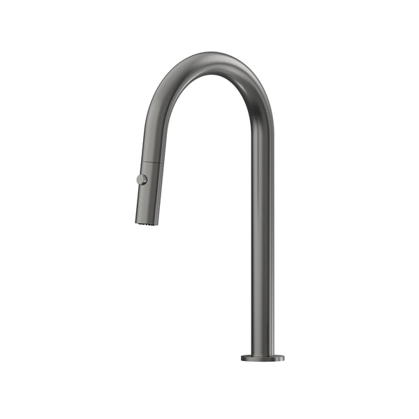 Leggero Pull Out Spray Sink 200 Curved Spout Lead Free - Gun Metal [PVD]