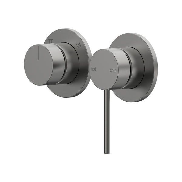 Argia Shower/Wall Mixer with Diverter Trim Kit - Gun Metal [PVD]