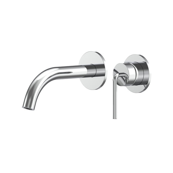 Meira Wall Basin/Bath Mixer Set 180 Curved Spout Trim Kit Lead Free - Chrome