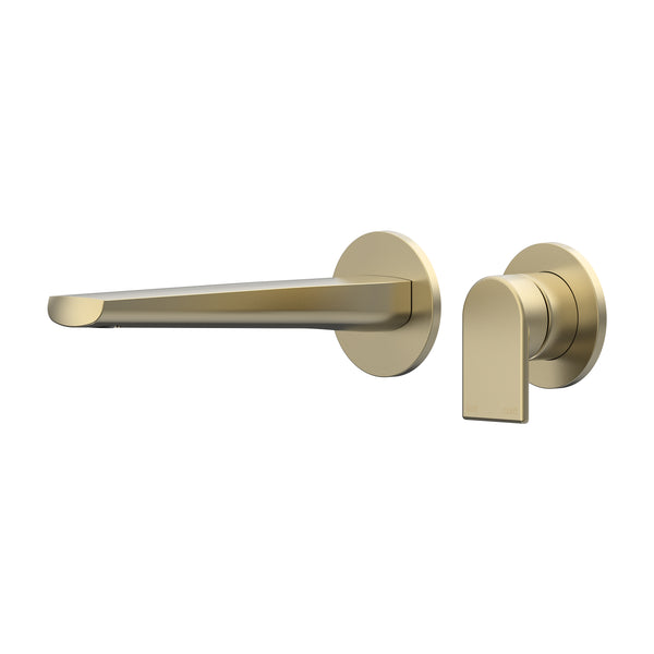Lekki Wall Basin/Bath Mixer Set 200 Spout Trim Kit Lead Free - Brushed Gold [PVD]