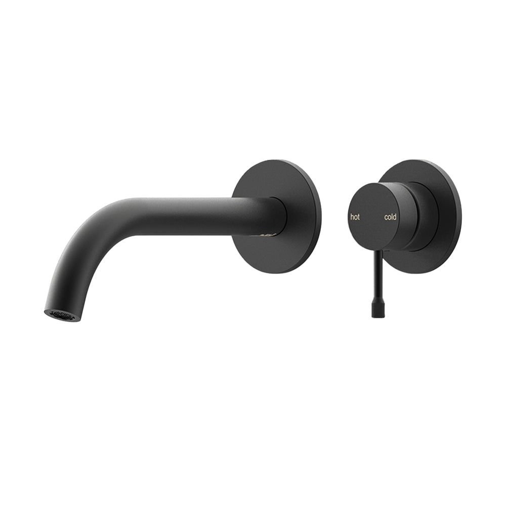 Leora Wall Basin/Bath Mixer Set 220 Curved Spout Trim Kit Lead Free