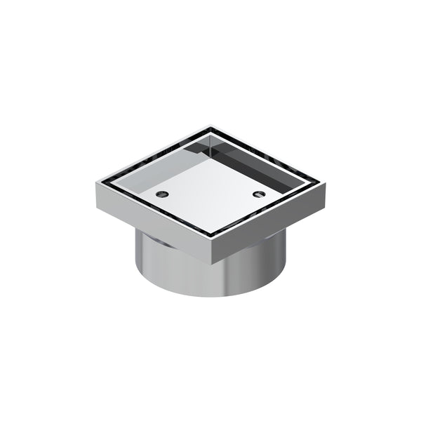Deluxe Tile Insert Grate 100MM - Chrome