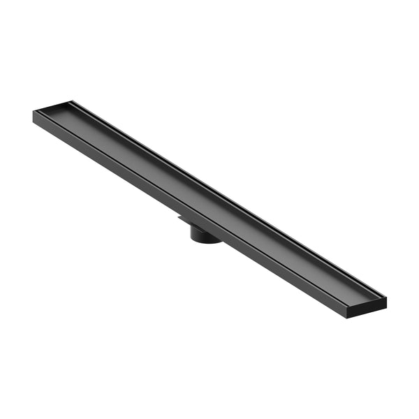 Tile Insert Kit 1200MM Long X 100MM Wide X 26MM Deep 80MM - Matte Black [Electroplated]